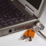Laptops can be locked externally or through software to prevent theft. Laptops can be locked externally or through software to prevent theft.
